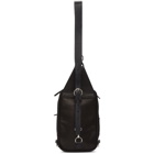 Lad Musician Black Leather Crossbody Backpack