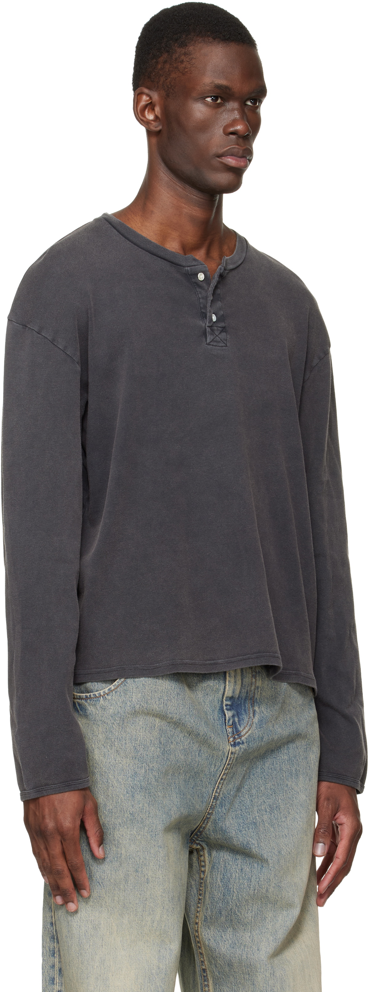 Stockholm (Surfboard) Club Black Faded Henley