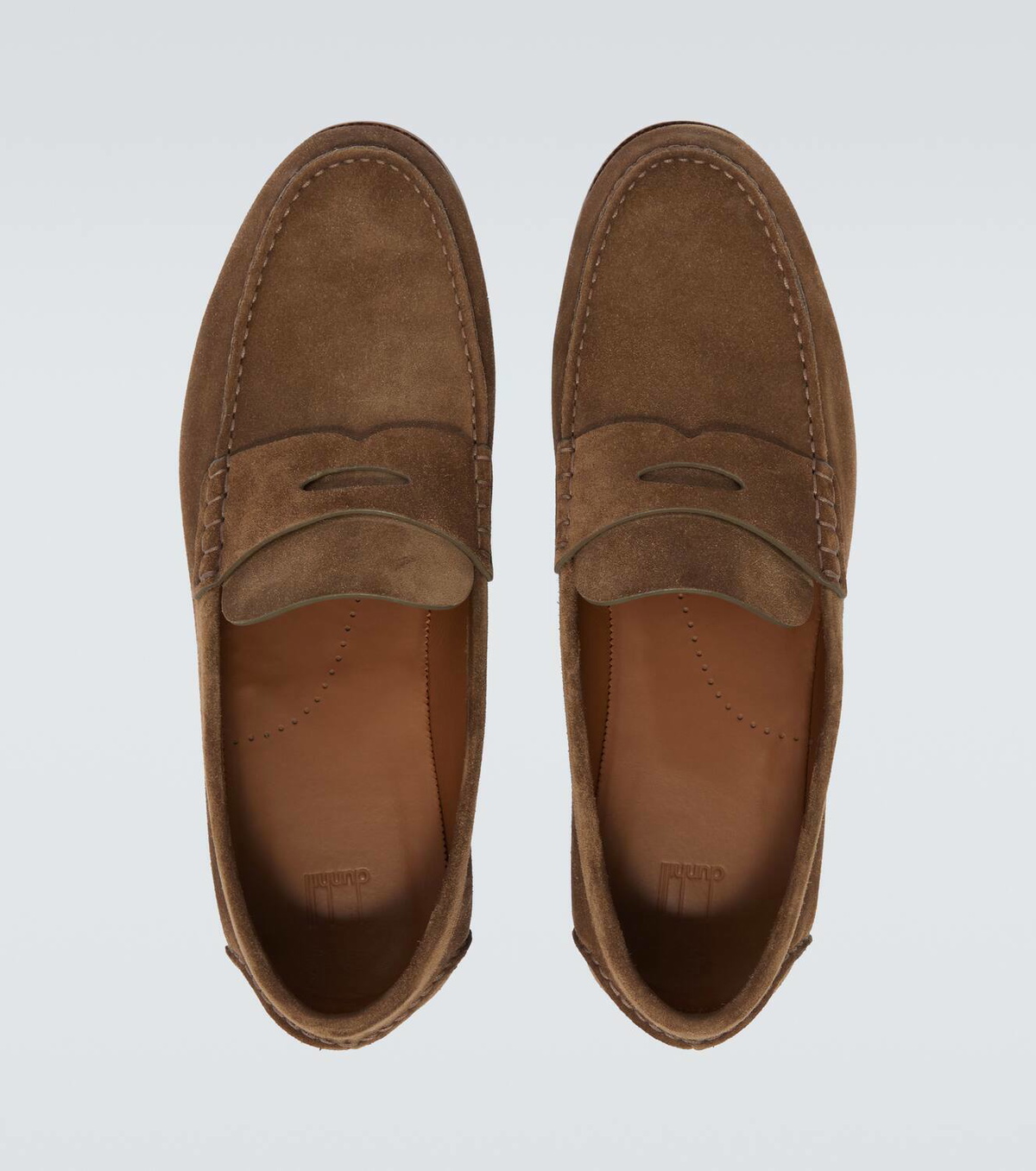Dunhill Heddon Flex suede penny loafers