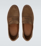 Dunhill Heddon Flex suede penny loafers