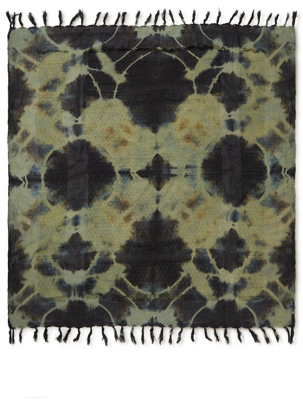 Photo: Nicholas Daley - Tasselled Tie-Dyed Cotton-Voile Scarf