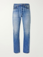 FULLCOUNT - Dartford 1341-1101 Straight-Leg Distressed Selvedge Jeans - Blue