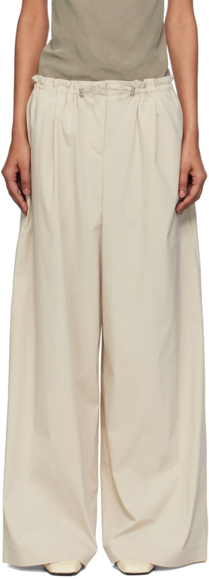 Photo: St. Agni Beige Petit Paperbag Waist Trousers