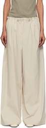 St. Agni Beige Petit Paperbag Waist Trousers