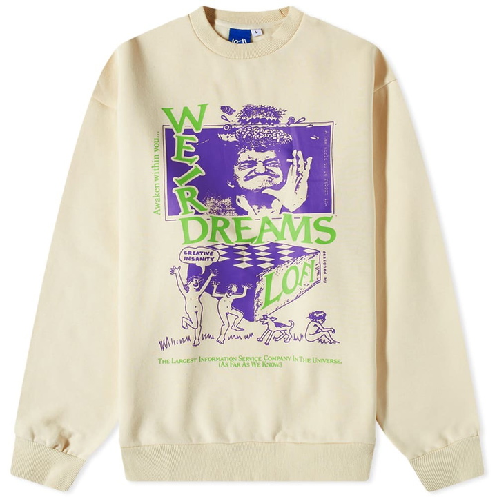 Photo: Lo-Fi Men's Weird Dreams Crew Sweat in Cream