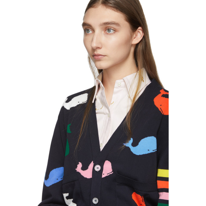 Thom browne shop whale cardigan