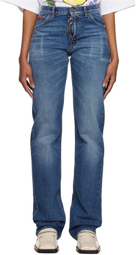 Photo: Martine Rose Blue Pulled Jeans