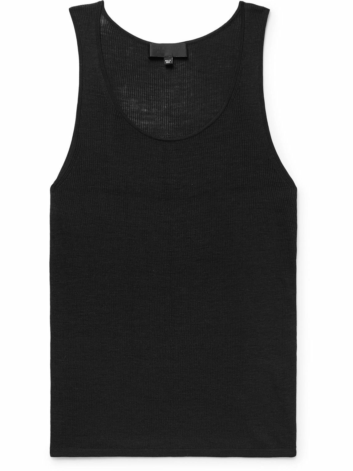 Nili Lotan - Gus Ribbed Silk Tank Top - Black Nili Lotan