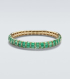 Shay Jewelry 18kt gold bracelet with emeralds
