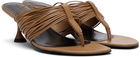 Proenza Schouler Khaki Cable T-Strap Heeled Sandals