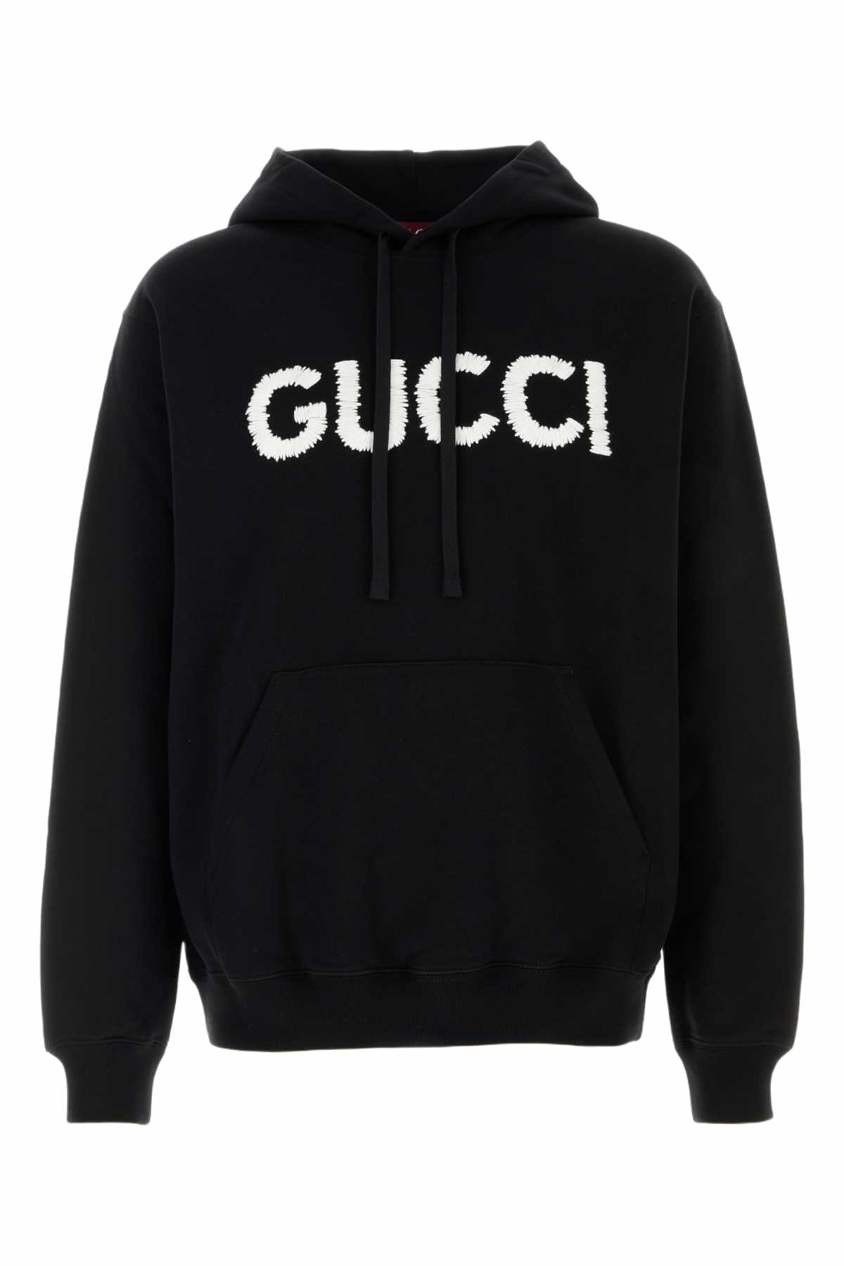 Gucci Men's Interlocking Logo Crew Neck Sweatshirt in Black