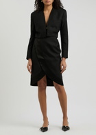 Bettter Agnelli Open-back Wool Dress Black