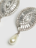 ALESSANDRA RICH Crystal Shell Faux Pearl Earrings