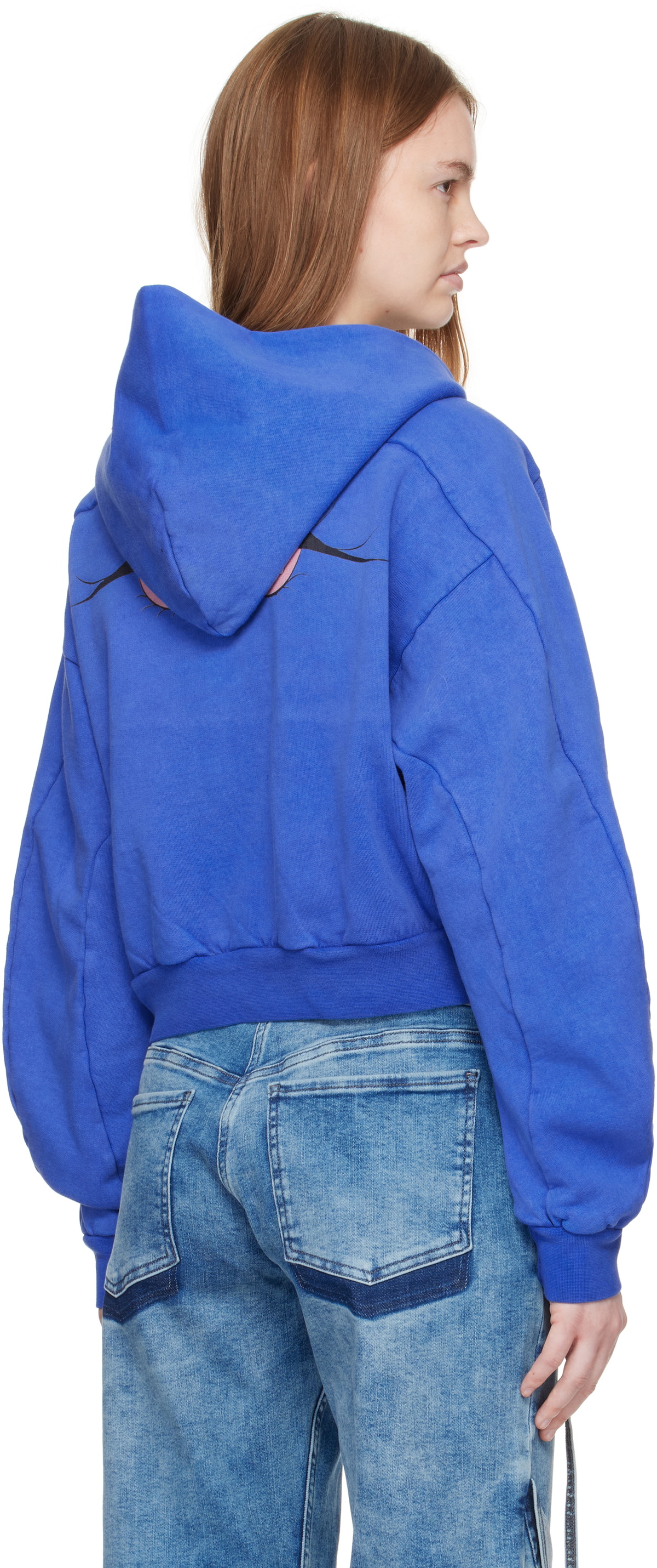 Ottolinger Blue Multiline Zip Hoodie