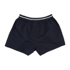 Boss Hugo Boss Two-Pack Navy and Blue Check Printed Boxers