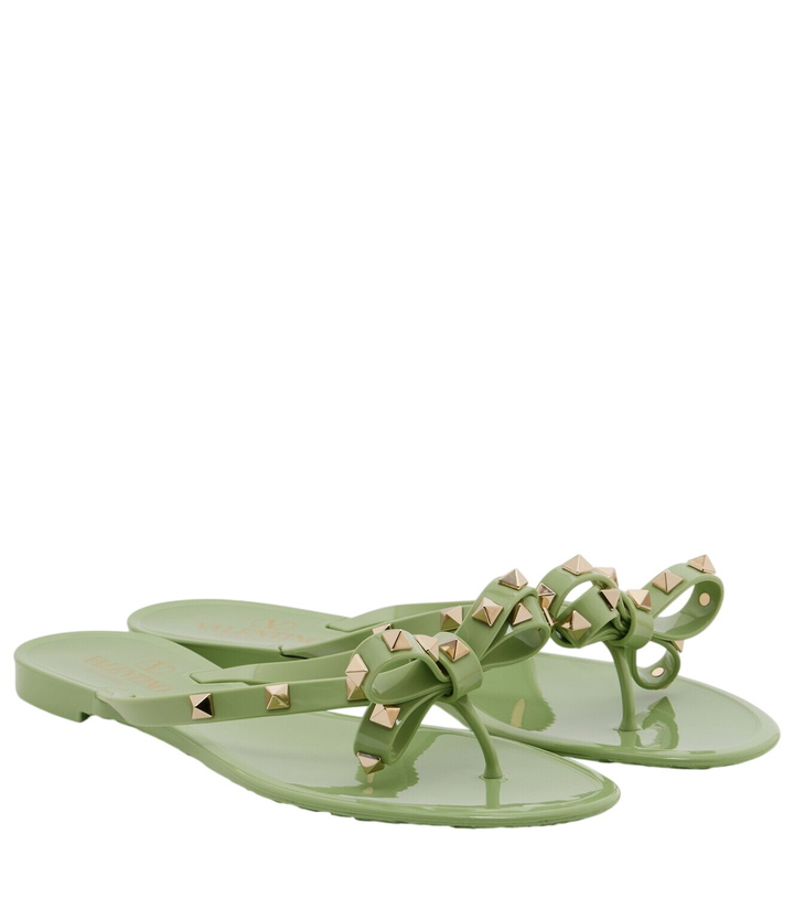 Photo: Valentino Garavani Rockstud PVC thong sandals