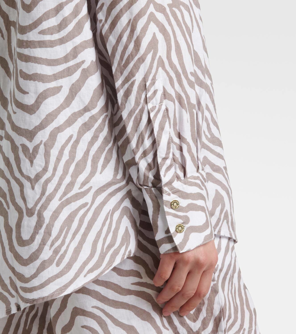 Heidi Klein Zebra-print linen shirt