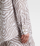 Heidi Klein Zebra-print linen shirt