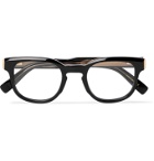DUNHILL - Square-Frame Acetate and Gold-Tone Optical Glasses - Black