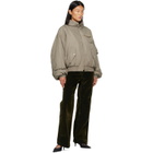 OPEN YY Khaki Fluid Cargo Bomber Jacket