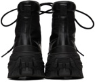 Juun.J Black Lace-Up Boots