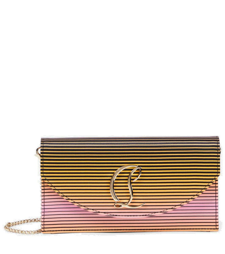 Photo: Christian Louboutin Loubi54 CL Logo satin clutch