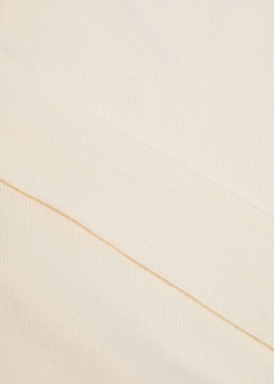 Reformation Kylen Wrap-front Knit top Cream