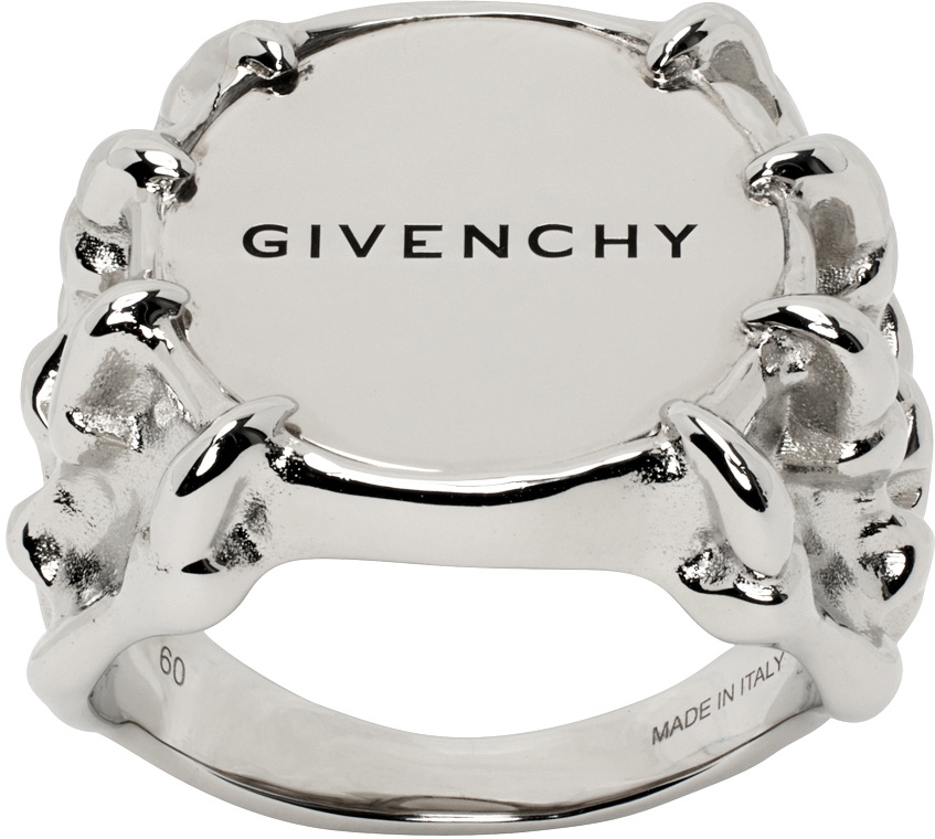 Givenchy Silver G Skull Ring