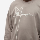 Rick Owens x Champion Pullover Sweat in Dust