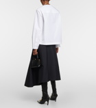 Jil Sander Cotton poplin pleated top