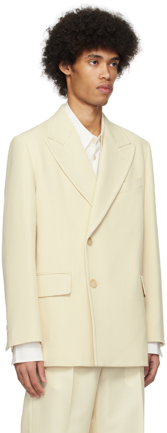 AURALEE Off-White Double-Breasted Blazer Auralee