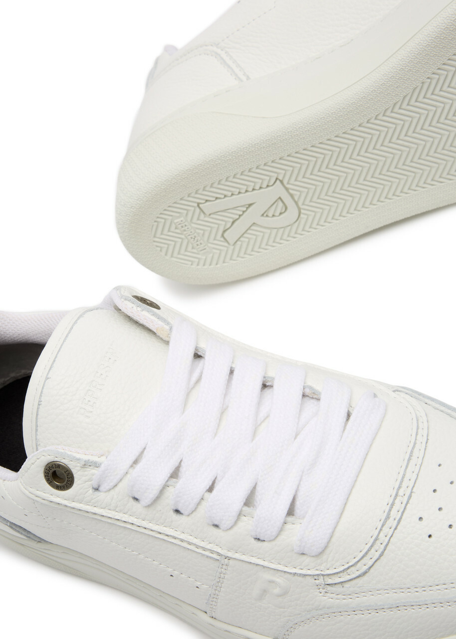 Represent Initial Panelled Leather Sneakers White