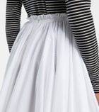 Ami Paris Corolla gathered cotton midi skirt