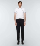 Moncler - Contrast trimmed cotton polo shirt