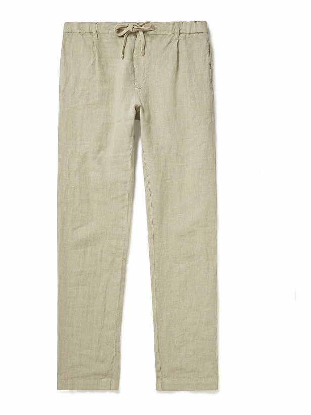 Photo: Hartford - Tanker Slim-Fit Tapered Linen Drawstring Trousers - Neutrals