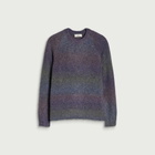 Les Deux Men's Gradient Round Neck Jumper in Spiced Plum Purple