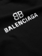 BALENCIAGA - Logo-Print Cotton-Jersey T-Shirt - Black