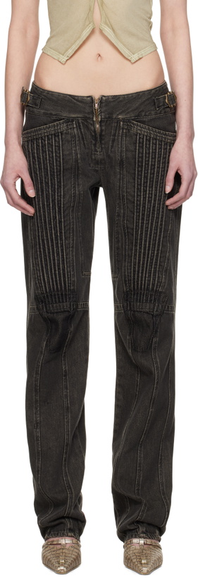 Photo: KNWLS Black Corded Straight Jeans
