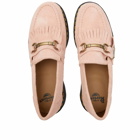 Dr. Martens Men's Adrian Snaffle Loafer in Peach Beige Suede