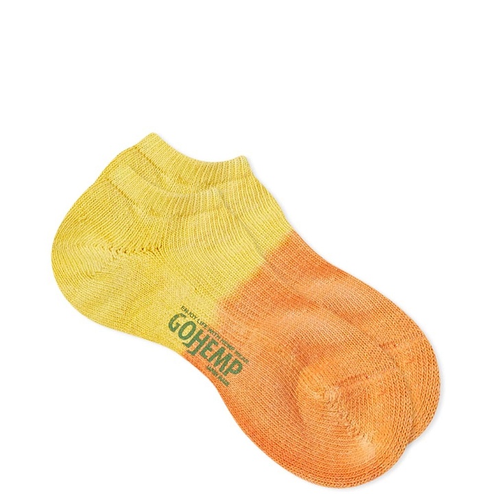Photo: Anonymous Ism Go Hemp OC 2 Colour Dye Pile Ankle Sock in Mustard