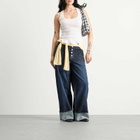 Damson Madder Women's Gigi Baggy Wide Turn Jeans in Indigo