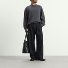 Studio Nicholson Men's Line Tech Wool Pleated Trouser in Black