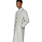 Harris Wharf London Grey Pressed Wool Overcoat