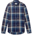 Oliver Spencer - New York Special Checked Indigo-Dyed Cotton-Twill Shirt - Indigo