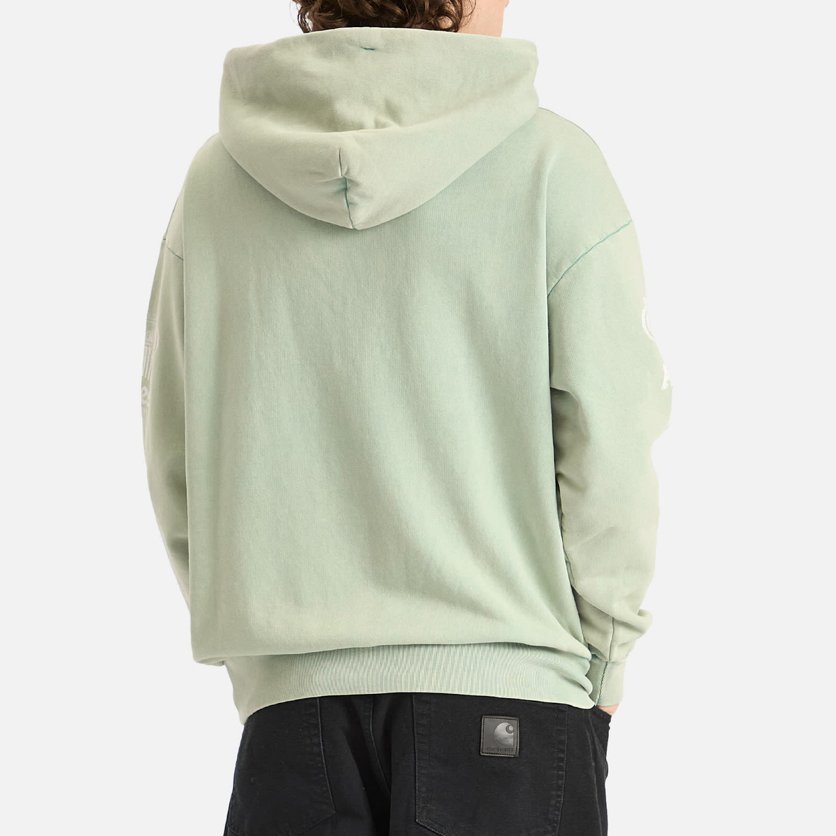 Aries Men's Aged Ancient Temple Hoodie in Green
