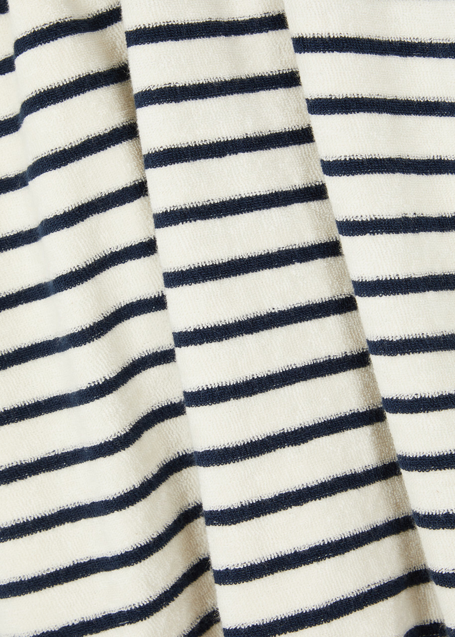 Ymc Almost Grown Striped Terry Sweatshirt Navy