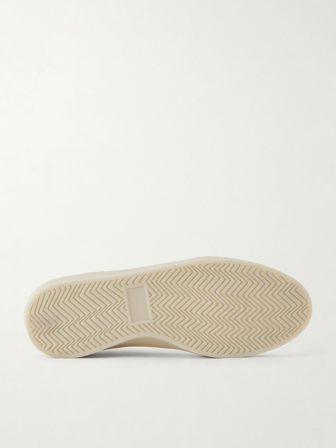 Canali - Nuvola Nubuck-Trimmed Leather Sneakers - Neutrals