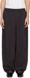 ssstein Brown Silk Nylon Track Trousers