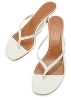 Staud Freja 60 Leather Mules White