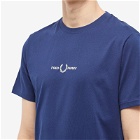 Fred Perry Authentic Men's Embroidered T-Shirt in French Navy
